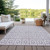 5' X 8' Lavender And Ivory Geometric Washable Indoor Outdoor Area Rug - Lavender, Ivory