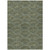 3' X 5' Olive Green Fern Green And Silver Geometric Washable Indoor Outdoor Area Rug