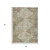 3' X 5' Fern Green And Beige Geometric Washable Indoor Outdoor Area Rug