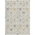 3' X 5' Ivory Beige And Gray Oriental Washable Indoor Outdoor Area Rug