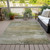 3' X 5' Beige And Fern Green Abstract Washable Indoor Outdoor Area Rug