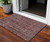 3' X 5' Pink And Brick Red Damask Washable Indoor Outdoor Area Rug