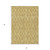 3' X 5' Gold Taupe And Beige Geometric Washable Indoor Outdoor Area Rug