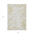 5' X 8' Gold And Ivory Abstract Washable Indoor Outdoor Area Rug