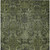 3' X 5' Olive Green And Charcoal Damask Washable Indoor Outdoor Area Rug