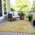 5' X 8' Gold Copper And Brown Geometric Washable Indoor Outdoor Area Rug