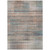 3' X 5' Copper Gray And Blue Striped Washable Indoor Outdoor Area Rug