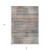 3' X 5' Copper Gray And Blue Striped Washable Indoor Outdoor Area Rug