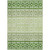 3' X 5' Green Sage And Ivory Geometric Washable Indoor Outdoor Area Rug