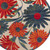 5' Ivory Blue And Orange Round Floral Indoor Outdoor Area Rug - 880016746211