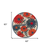 5' Ivory Blue And Orange Round Floral Indoor Outdoor Area Rug