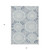 3' X 5' Blue And Ivory Geometric Washable Indoor Outdoor Area Rug Transitional Style - Blue, Ivory Color