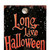 36" Black Orange And White Halloween Ghost Solid Wood Porch Sign