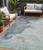 5' X 8' Pale Aqua And Taupe Abstract Washable Indoor Outdoor Area Rug - Pale Aqua, Taupe