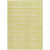 3' X 5' Yellow And Ivory Geometric Washable Indoor Outdoor Area Rug - Yellow, Ivory
