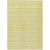 3' X 5' Yellow And Ivory Geometric Washable Indoor Outdoor Area Rug - Yellow, Ivory