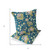 Set of Two 16" X 16" Green and Yellow Blown Seam Floral Indoor Outdoor Throw Pillow Polyester Premium Quality