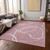3' X 5' Pink And Ivory Abstract Washable Indoor Outdoor Area Rug Transitional Style - Pink, Ivory Color