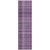 8' Runner Purple Plaid Washable Non Skid Indoor Outdoor Runner Rug