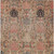 3' X 5' Khaki Terra Cotta And Black Damask Washable Indoor Outdoor Area Rug