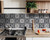 4" X 4" Black and White Quatro Peel and Stick Removable Tiles - 4512839541525