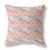 26" X 26" Peach And Peach Blown Seam Floral Indoor Outdoor Throw Pillow
