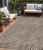 5' X 8' Brown And Beige Abstract Washable Indoor Outdoor Area Rug Transitional Style - Brown, Beige Color