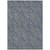 3' X 5' Denim Blue Navy Blue And Gray Floral Washable Indoor Outdoor Area Rug