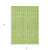 3' X 5' Lime Green And Ivory Striped Washable Indoor Outdoor Area Rug