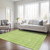 3' X 5' Lime Green And Ivory Striped Washable Indoor Outdoor Area Rug