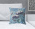 18" x 18" Indigo Butterfly Blown Seam Floral Indoor Outdoor Throw Pillow