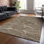 5' X 8' Brown And Ivory Abstract Washable Indoor Outdoor Area Rug Transitional Style - Brown, Ivory Color
