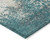 3' X 5' Teal Blue Ivory And Gray Abstract Washable Indoor Outdoor Area Rug