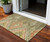 3' X 5' Green And Terra Cotta Southwestern Washable Indoor Outdoor Area Rug