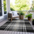5' X 8' Black Gold And Gray Plaid Washable Indoor Outdoor Area Rug