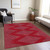 3' X 5' Red And Gray Geometric Washable Indoor Outdoor Area Rug