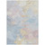3' X 5' Sky Blue Beige And Gold Abstract Washable Indoor Outdoor Area Rug