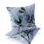 Set of Two 16" X 16" Blue Bird Blown Seam Indoor Outdoor Throw Pillow Polyester Decor