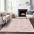 3' X 5' Pink Purple And Gray Oriental Washable Indoor Outdoor Area Rug