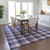 3' X 5' Navy Blue Purple And Beige Plaid Washable Indoor Outdoor Area Rug