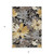 3' X 5' Black And Gray Floral Washable Indoor Outdoor Area Rug - Black, Gray