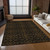 3' X 5' Brown And Black Medallion Washable Indoor Outdoor Area Rug