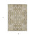 3' X 5' Beige Ivory And Tan Moroccan Washable Indoor Outdoor Area Rug