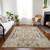 3' X 5' Beige Ivory And Tan Moroccan Washable Indoor Outdoor Area Rug
