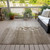 3' X 5' Taupe Brown And Khaki Nautical Washable Indoor Outdoor Area Rug