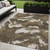 5' X 8' Brown Beige And Taupe Abstract Washable Indoor Outdoor Area Rug Transitional Style - Brown, Beige, Taupe Color