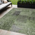 5' X 8' Olive Green And Gray Patchwork Washable Indoor Outdoor Area Rug