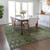 5' X 8' Olive Green And Gray Patchwork Washable Indoor Outdoor Area Rug