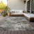 3' X 5' Beige Taupe And Gray Abstract Washable Indoor Outdoor Area Rug