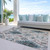 5' X 8' Beige Teal Blue And Copper Moroccan Washable Indoor Outdoor Area Rug